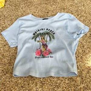 Cute blue hawaii forever 21 top